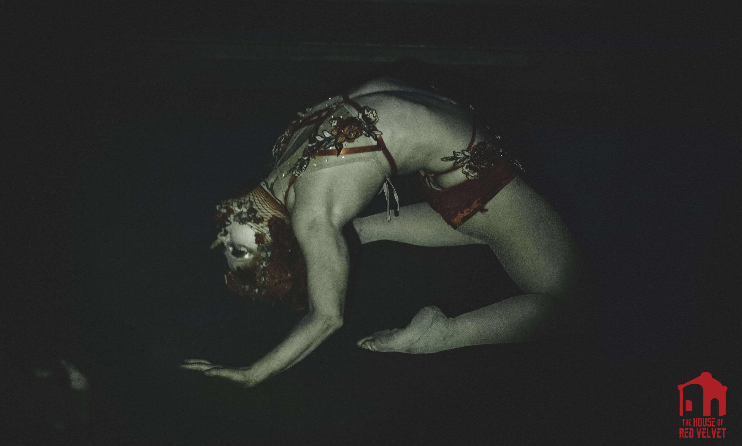 The House of Red Velvet Contortionist. Surreal art in LA and Berlin.