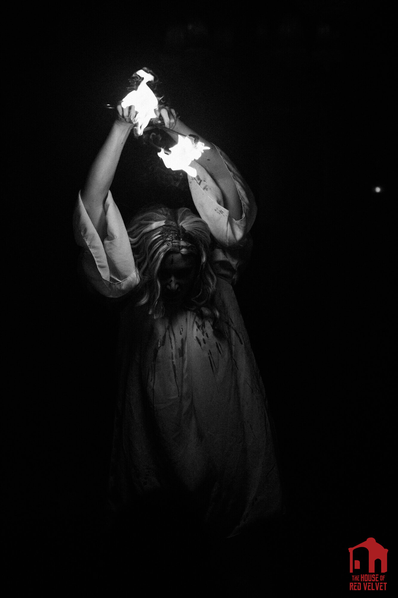 The House of Red Velvet fire performer. Dreaming of the Dada art movement.