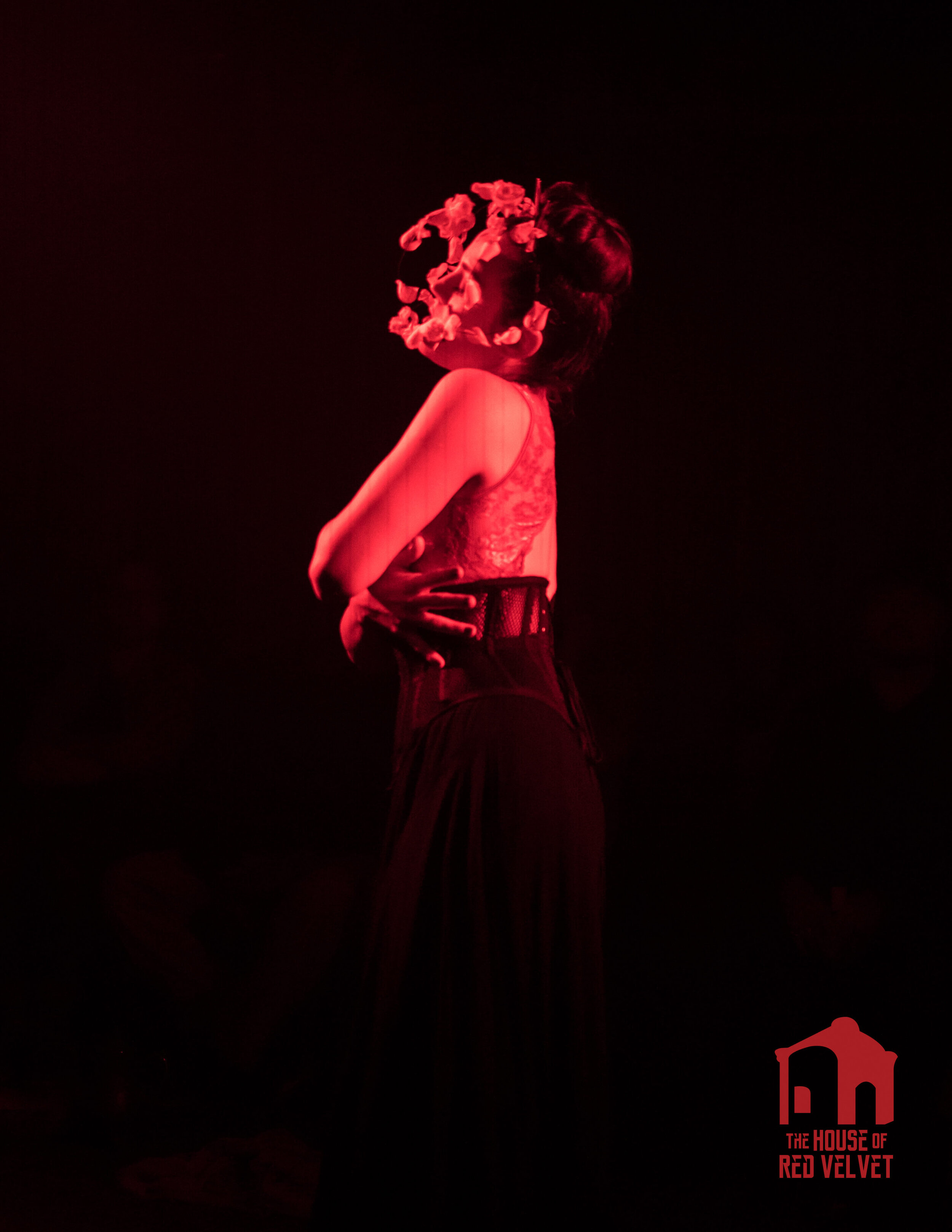 The House of Red Velvet. Flower headdress. 
